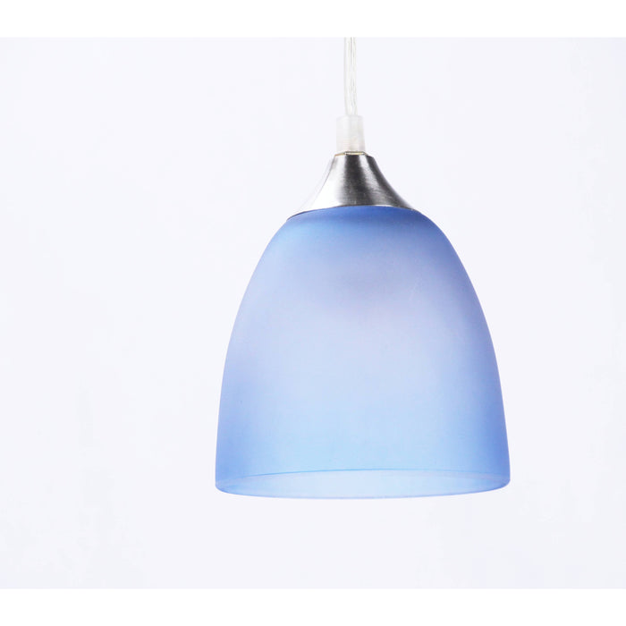 LAMP. COLGANTE AZUL 1L E27 60W