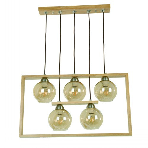 LÁMPARA COLGANTE 5L E27