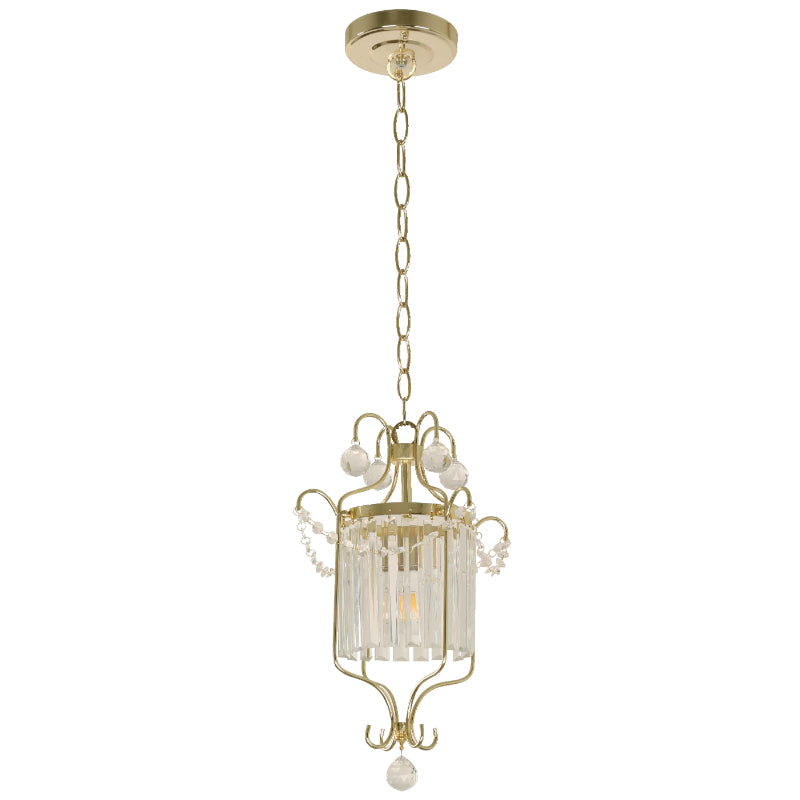 LAMP. COLGANTE BRONCE PULIDO 1L E27 60W