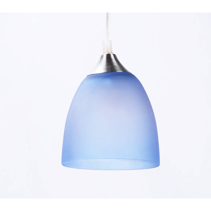 LAMP. COLGANTE AZUL 1L E27 60W