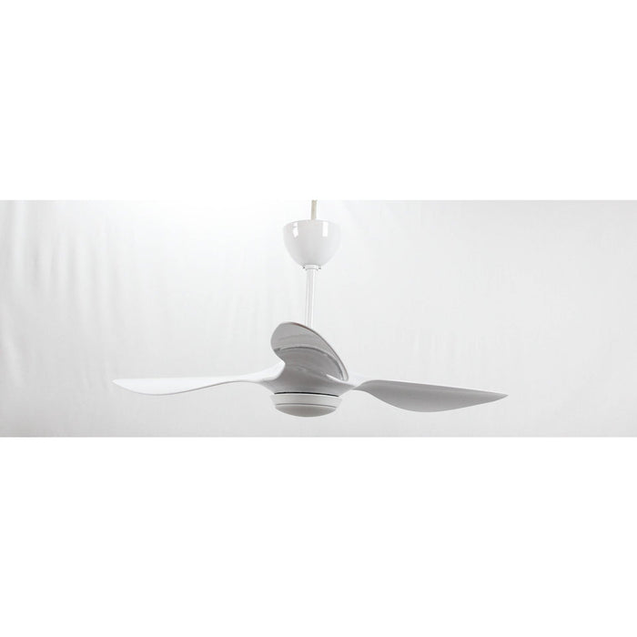 VENTILADOR LED DE TECHO 52" BLANCO 1L 12W 120V 3000K CON CONTROL REMOTO (DC MOTOR)