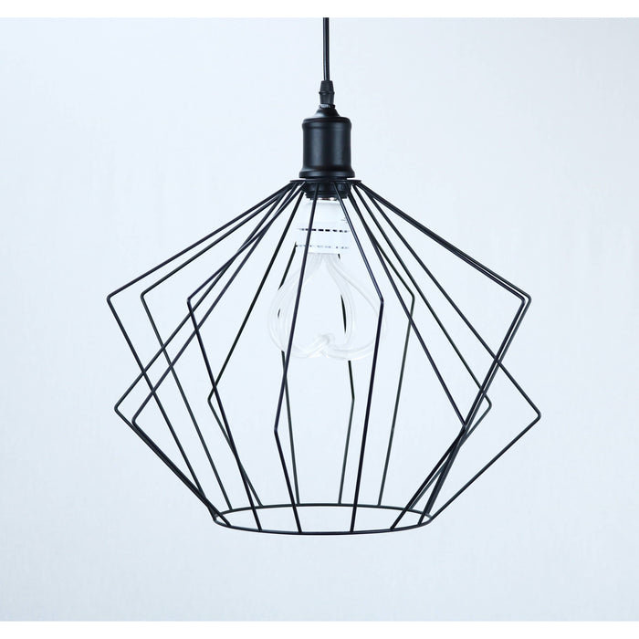 LAMP. COLGANTE NEGRO 1L E27 60W