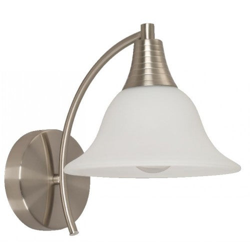 LAMP. PARED NÍQUEL SATINADO 1L E27 60W