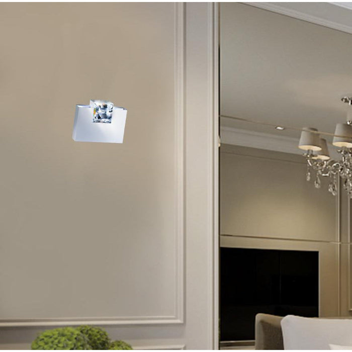 LAMP. PARED CRISTAL MADISON BLANCO 1L RS7 80W