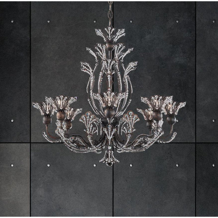 LAMP. COLGANTE CHANDELIER RIVENDELL 8L E12 60W