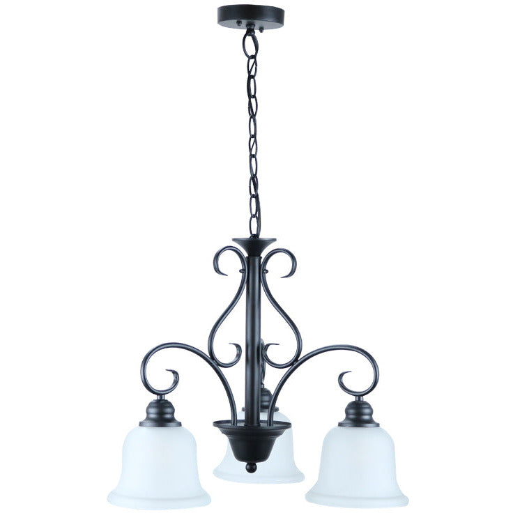 Lámpara Techo Negro 3L E27 60W
