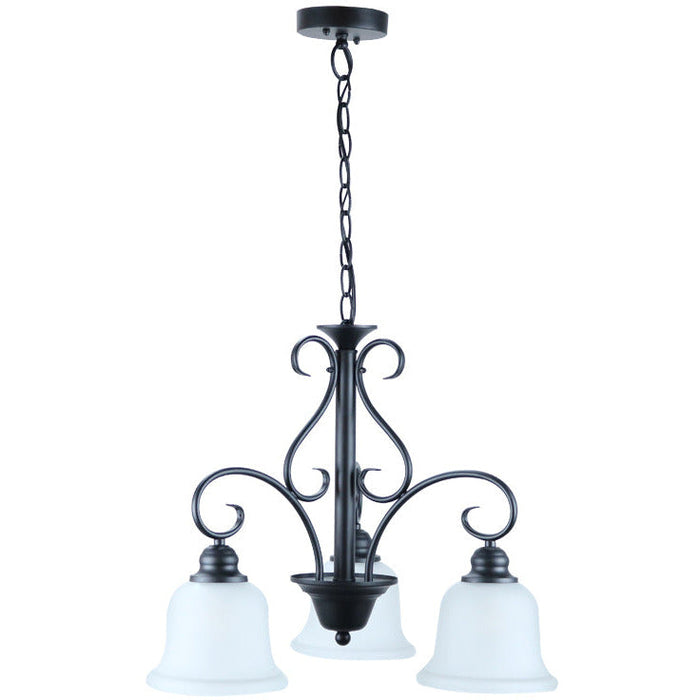 Lámpara Techo Negro 3L E27 60W