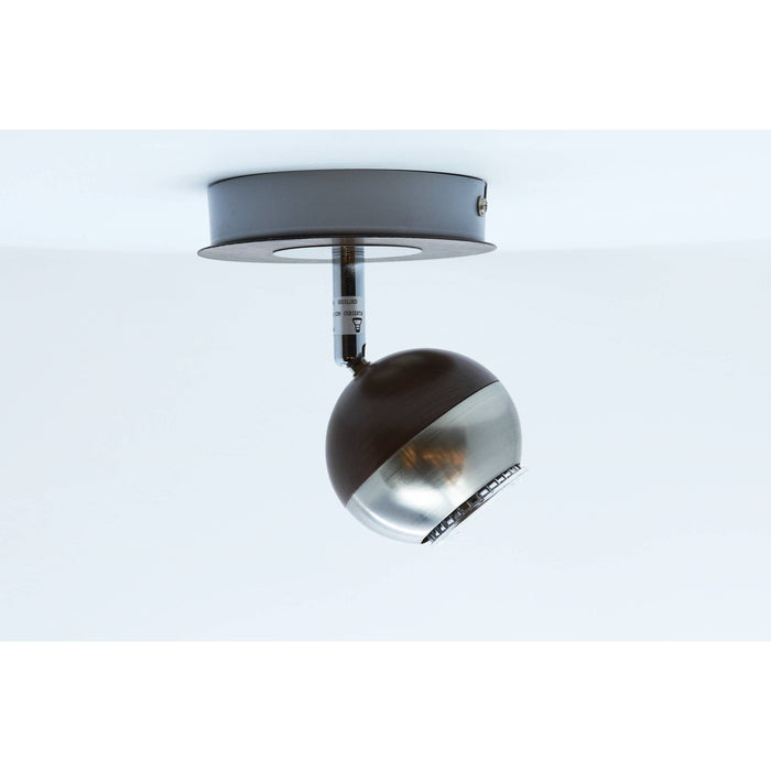 LAMP. TECHO REFLECTORA NÍQUEL SATINADO 1L GU10 50W