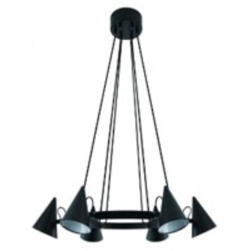 LAMP. COLGANTE NEGRO 6L E14 25W