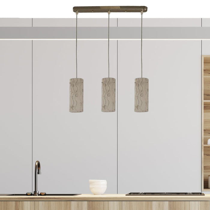 Lámpara Colgante Niquel Satinado 3L E27 60W