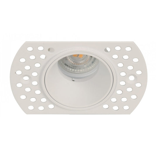 LAMP. EMPOTRABLE DE TECHO BLANCO 1L GU10 10W PARA GYMSUM