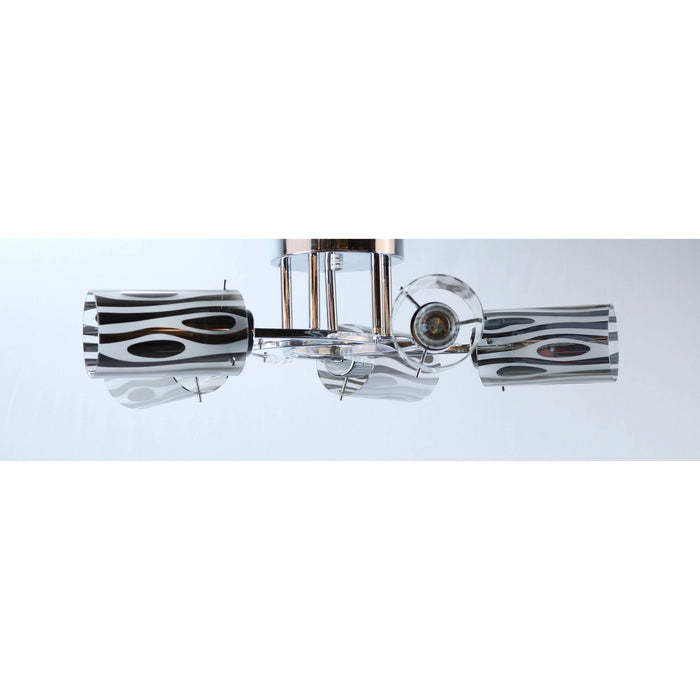 LAMP. TECHO CROMO 5L E27 60W