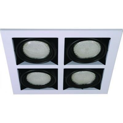 LAMP. TECHO E27*4L 75W ACAB. BLANCO Y NEGRO