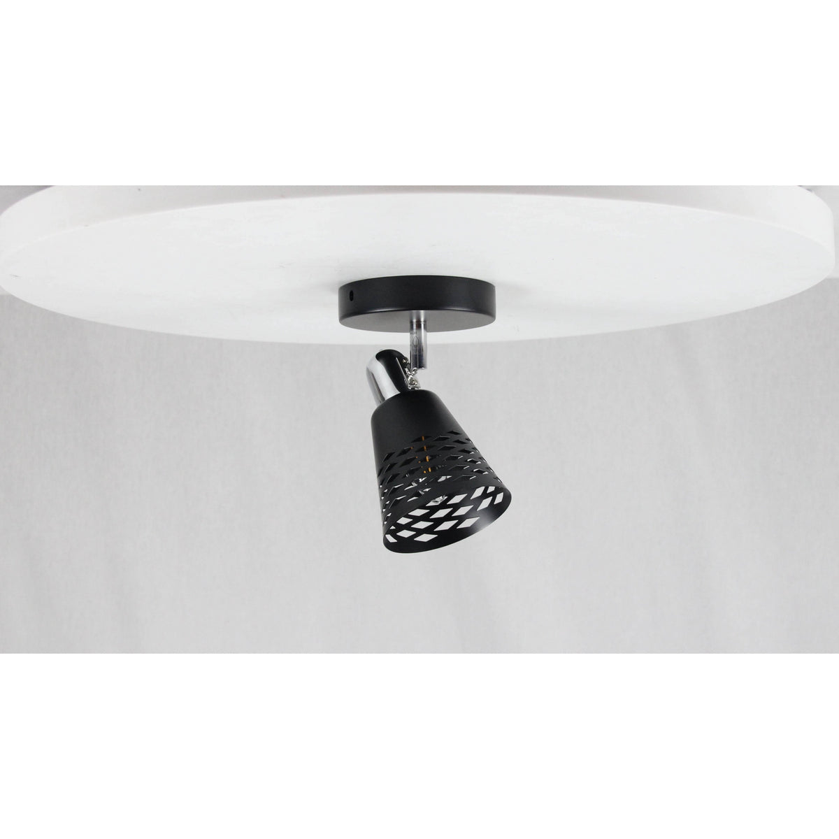 LAMP. TECHO REFLECTORA NEGRO 1L E14 40W
