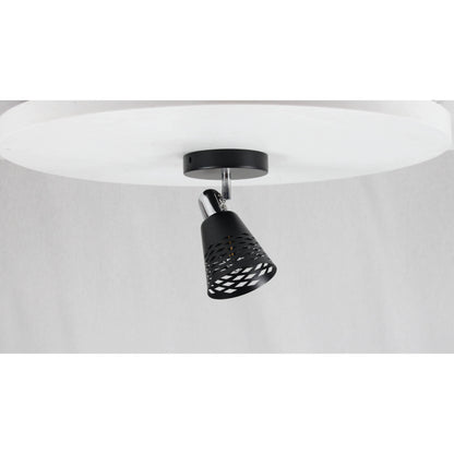 LAMP. TECHO REFLECTORA NEGRO 1L E14 40W