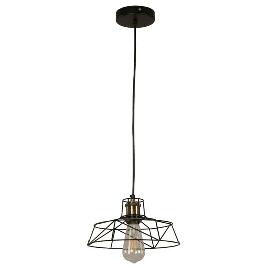 Lámpara Colgante Negro 1L E27 60W