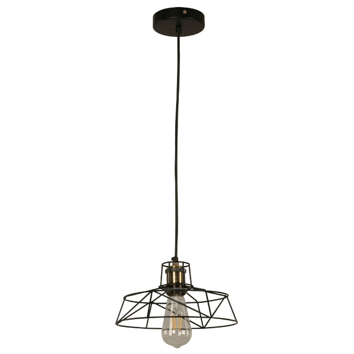 Lámpara Colgante Negro 1L E27 60W