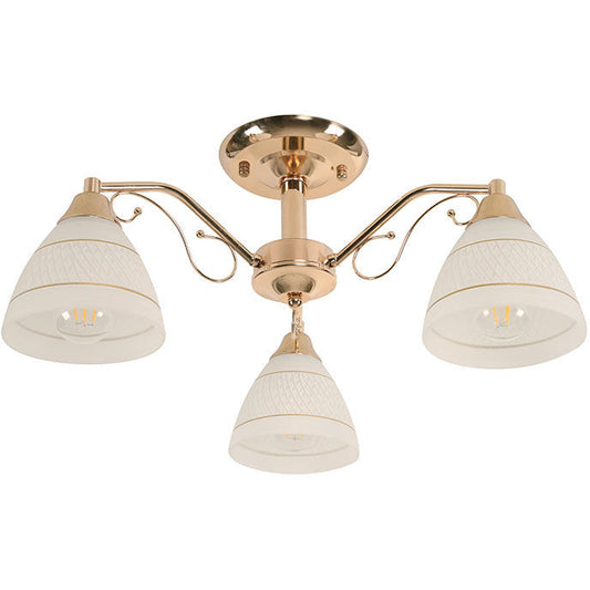 Lámpara Techo Dorado Francés 3L E27 40W