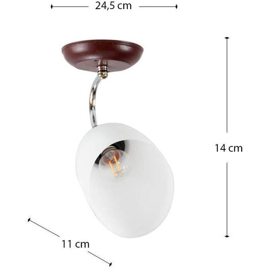 LAMP. PARED NEGRO 1L E27 5W I/B LED