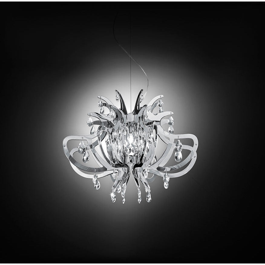 LAMP. COLGANTE LILLIBET PLATEADO 1L E14 40W