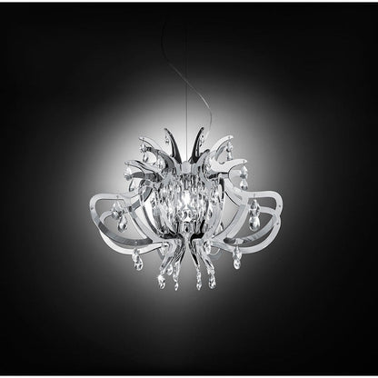 LAMP. COLGANTE LILLIBET PLATEADO 1L E14 40W