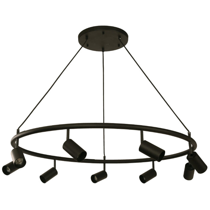LAMP. COLGANTE NEGRO 9L GU10 5W