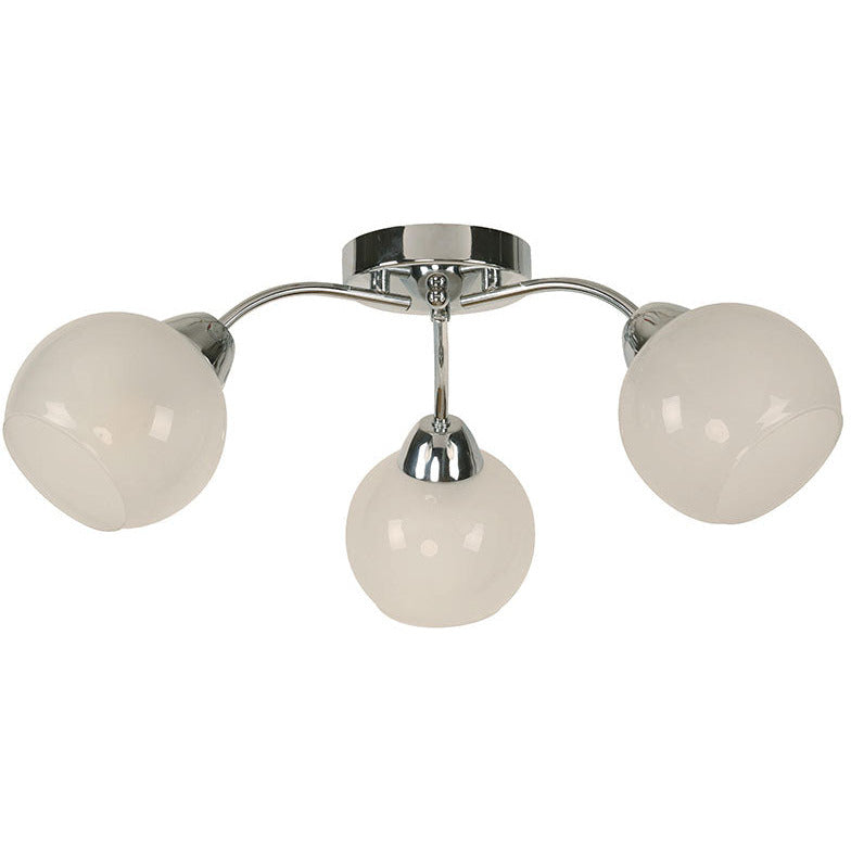 LAMP. TECHO CROMO BRONCE 3L E27 40W