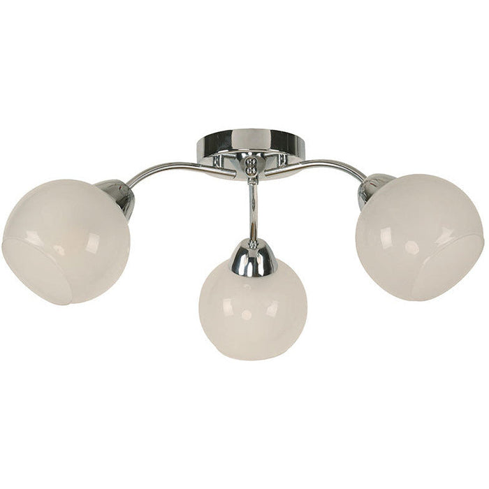 LAMP. TECHO CROMO BRONCE 3L E27 40W