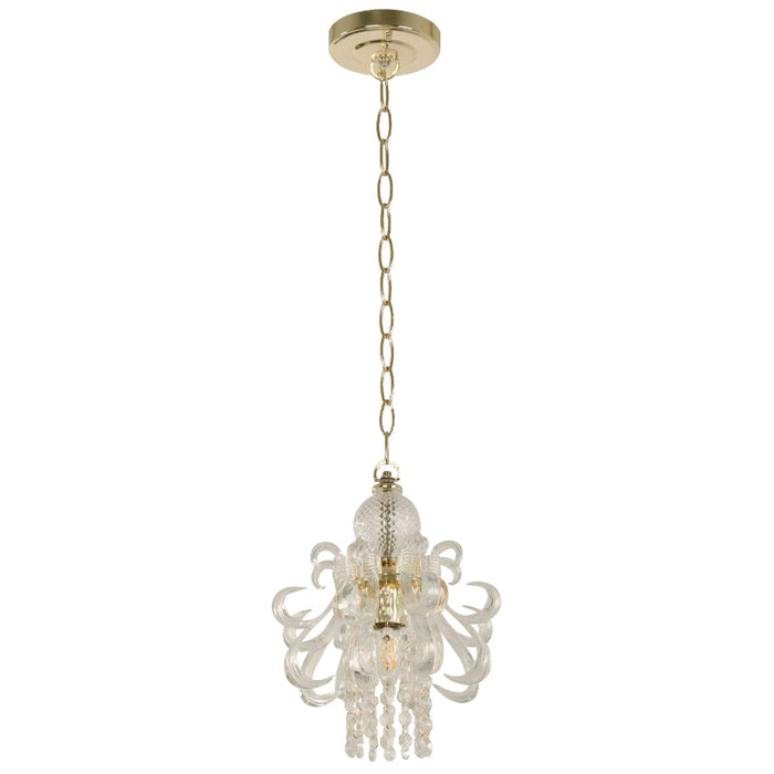 LAMP. COLGANTE BRONCE PULIDO 1L E27 60W