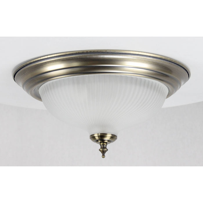 LAMP. TECHO BRONCE ANTIGUO 2L E27 60W