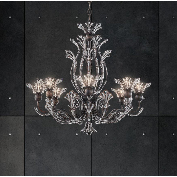 LAMP. COLGANTE CHANDELIER RIVENDELL 8L E12 60W