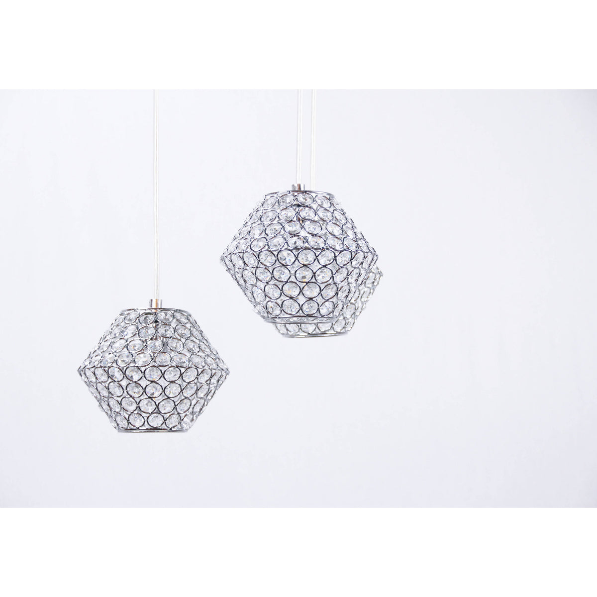 LAMP. COLGANTE CROMO 3L E14 40W