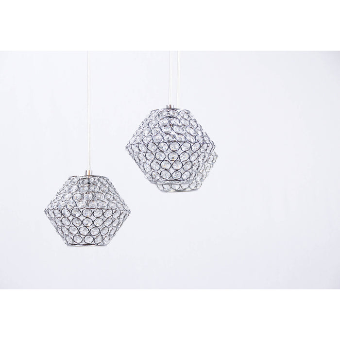 LAMP. COLGANTE CROMO 3L E14 40W