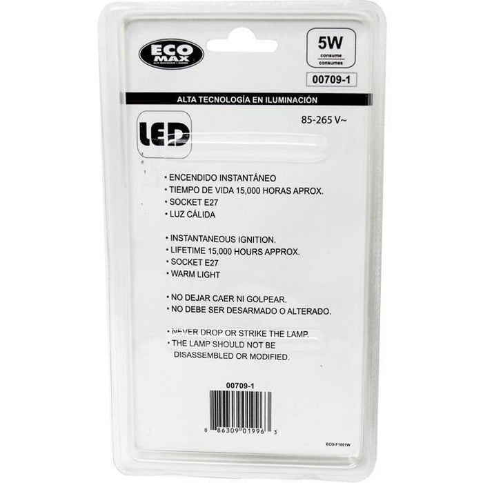 BOMBILLO LED A60 E27 5W 85-265V 3000K