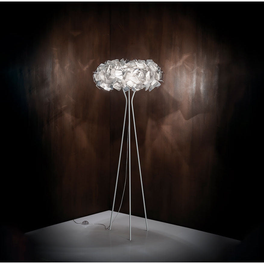 LAMP. PISO CLIZIA FUMÉ BLANCO 3L E27 12W