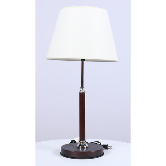 LAMP. MESA CHOCOLATE Y CROMO 1L E27 60W DE TOQUE