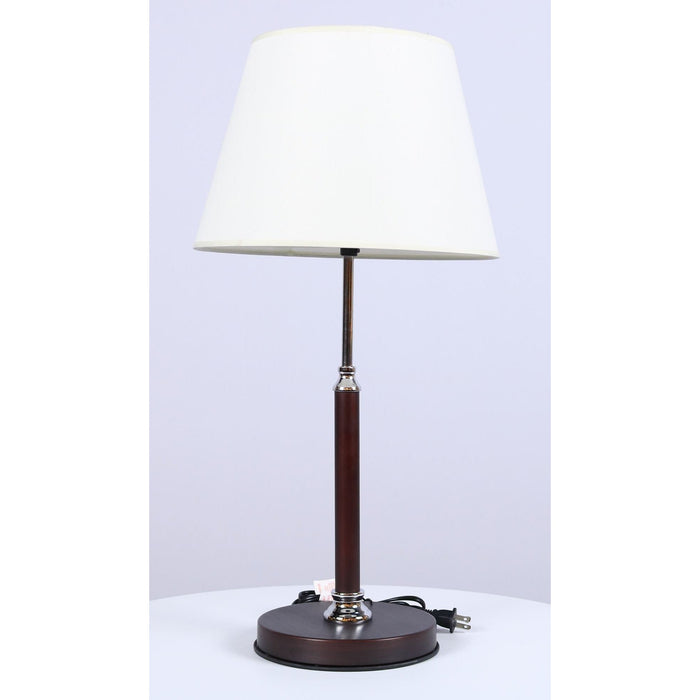 LAMP. MESA CHOCOLATE Y CROMO 1L E27 60W DE TOQUE
