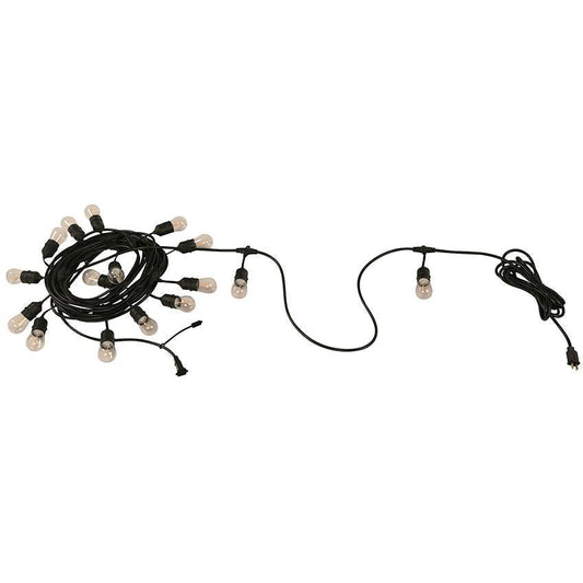 EXTENSIONES DE LUCES EXT. NEGRO 16L E27 0.75W (BOMBILLOS LED INCLUIDOS)
