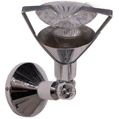 LAMP. PARED ATLAS SELECT CRISTAL CROMO 1L GZ10 50W