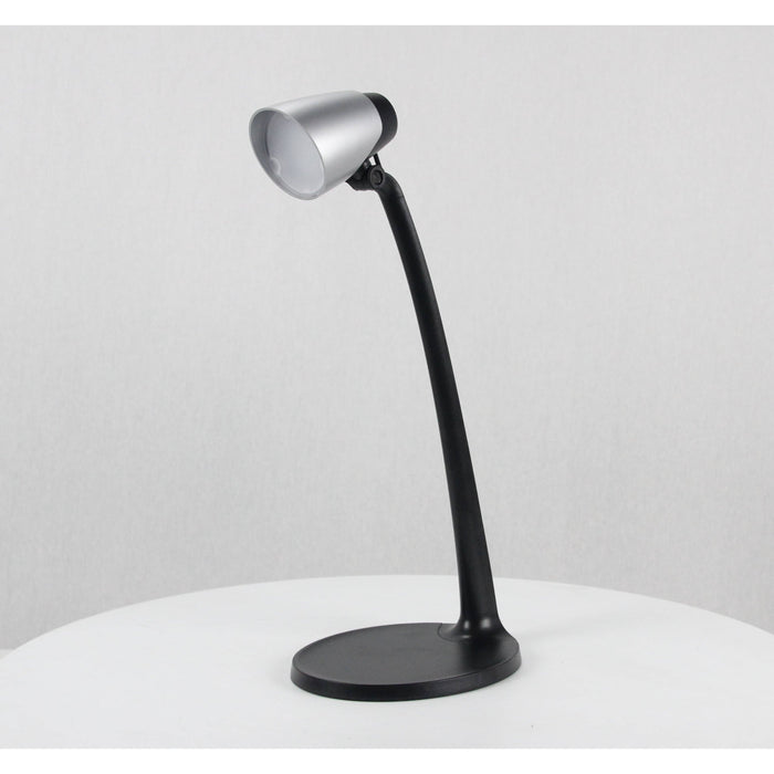 LAMP. LED ESCRITORIO NEGRO Y PLATEADO 1L 3W 100-240V 6500K