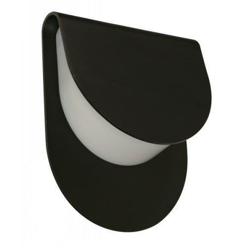 LAMP. LED EXT. DE PARED NEGRO 12W 100-240V 3000K