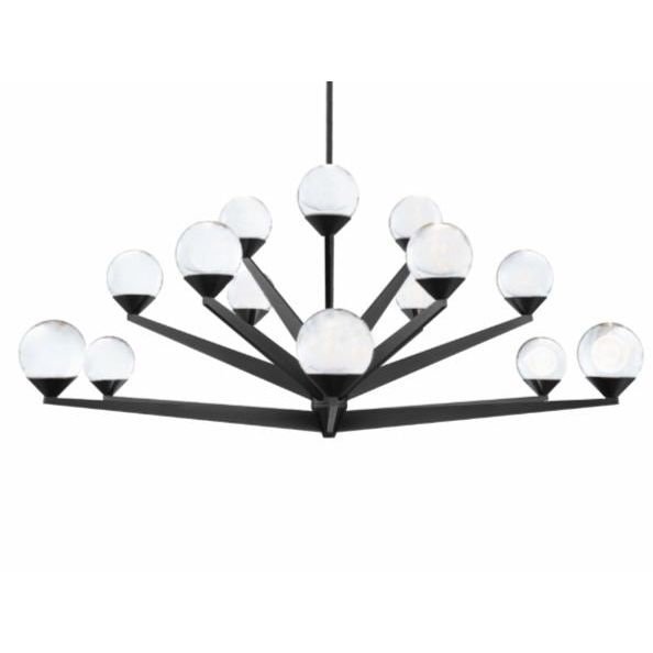 LÁMPARA LED DOBLE BURBUJA 42" 3000K EN NEGRO