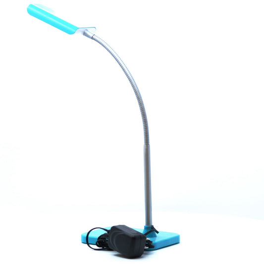 LAMP. LED ESCRITORIO AZUL Y PLATA 1L 3W 100-240V 6000K