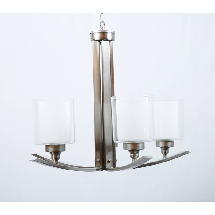 LAMP. COLGANTE NÍQUEL SATINADO 5L E27 40W