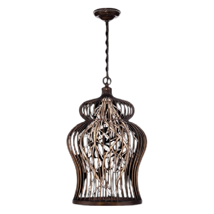 LAMP. COLGANTE FANTA BRONCE TRANSPARENTE 14 G4 20W