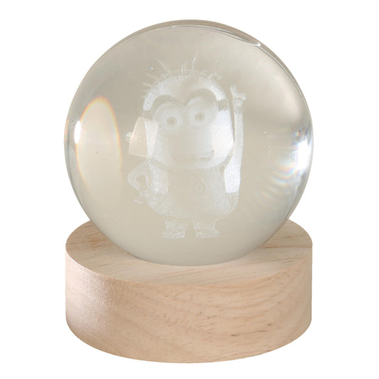 LAMP. LED DE MESA BOLA DE CRISTAL TRANSPARENTE 0.15W 5V RGB