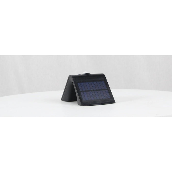 LAMP. LED EXT. PARED SOLAR NEGRO 1L 1.5W 3.7V 3000 / 6000K (CON FOTOCELDA Y SENSOR DE MOVIMIENTO)