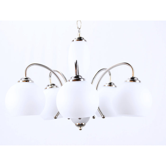 LAMP. TECHO NÍQUEL SATINADO 5L E27 60W