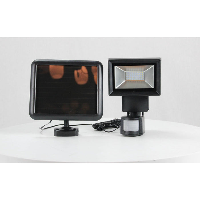 LAMP. LED EXT. SOLAR PARED NEGRO 6.4W 6000K CON SENSOR IP44