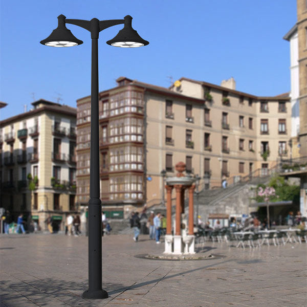 LAMP. EXT. POSTE EKTOR 2500 NEGRO